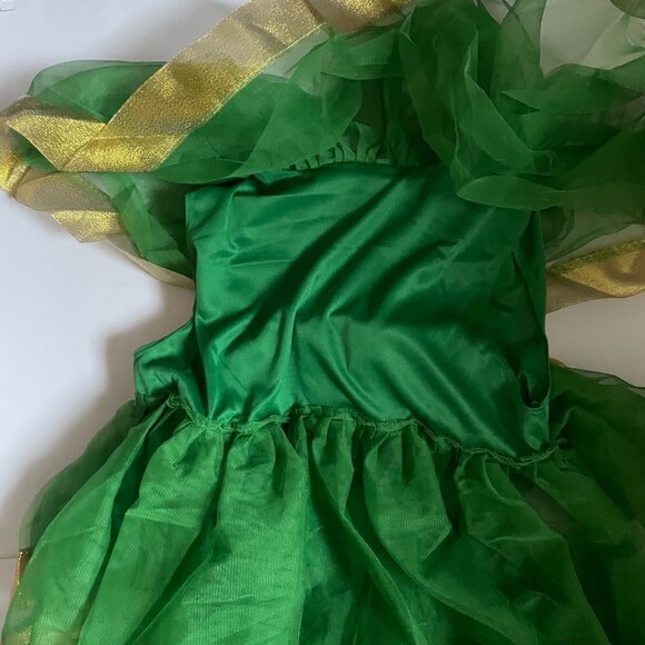Green and Gold Layered Tulle Childs Xmas Tree Costume - Picture 5 of 8